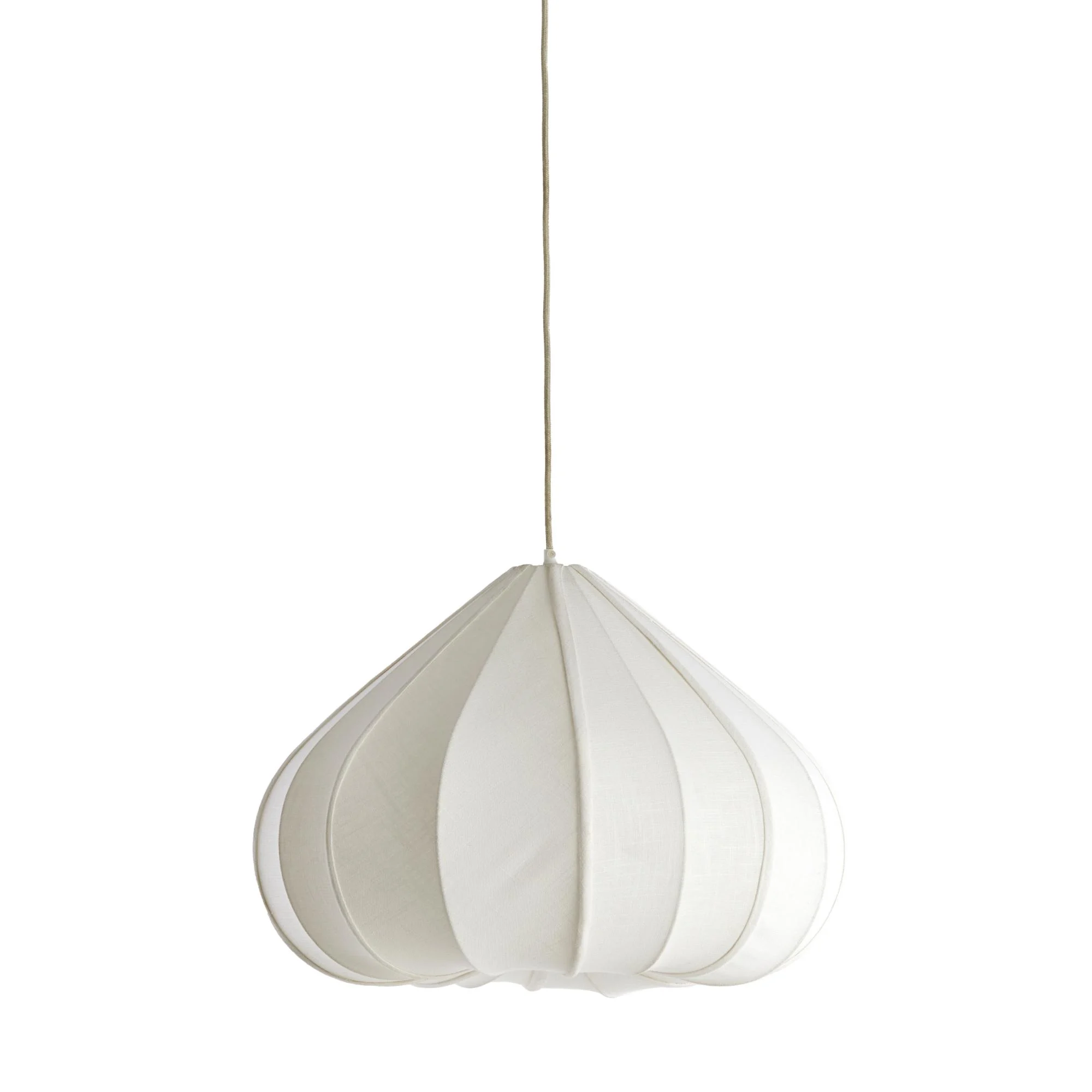 Lámpara colgante con forma de pera blanca Japandi Light & Living Zubeda
