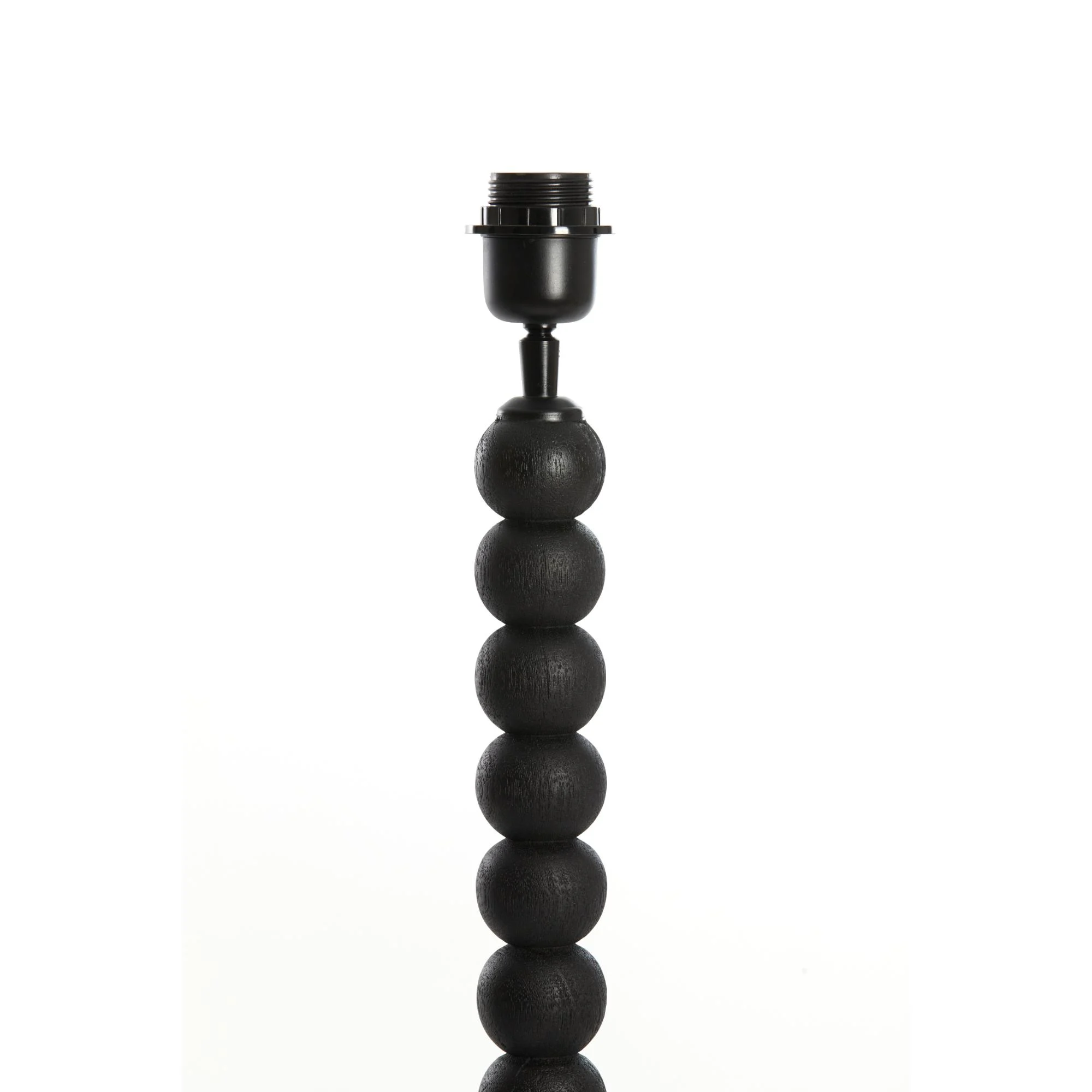 Lámpara de mesa negra con bolas de madera Light & Living Veglio