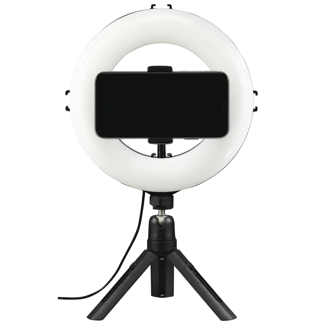 Aro / Anillo de Luz  LED Hama 80″ Selfie con Soporte para Móvil + Trípode + Control Remoto Bluetooth (TikTok-Maquillaje-YouTube-Directos)