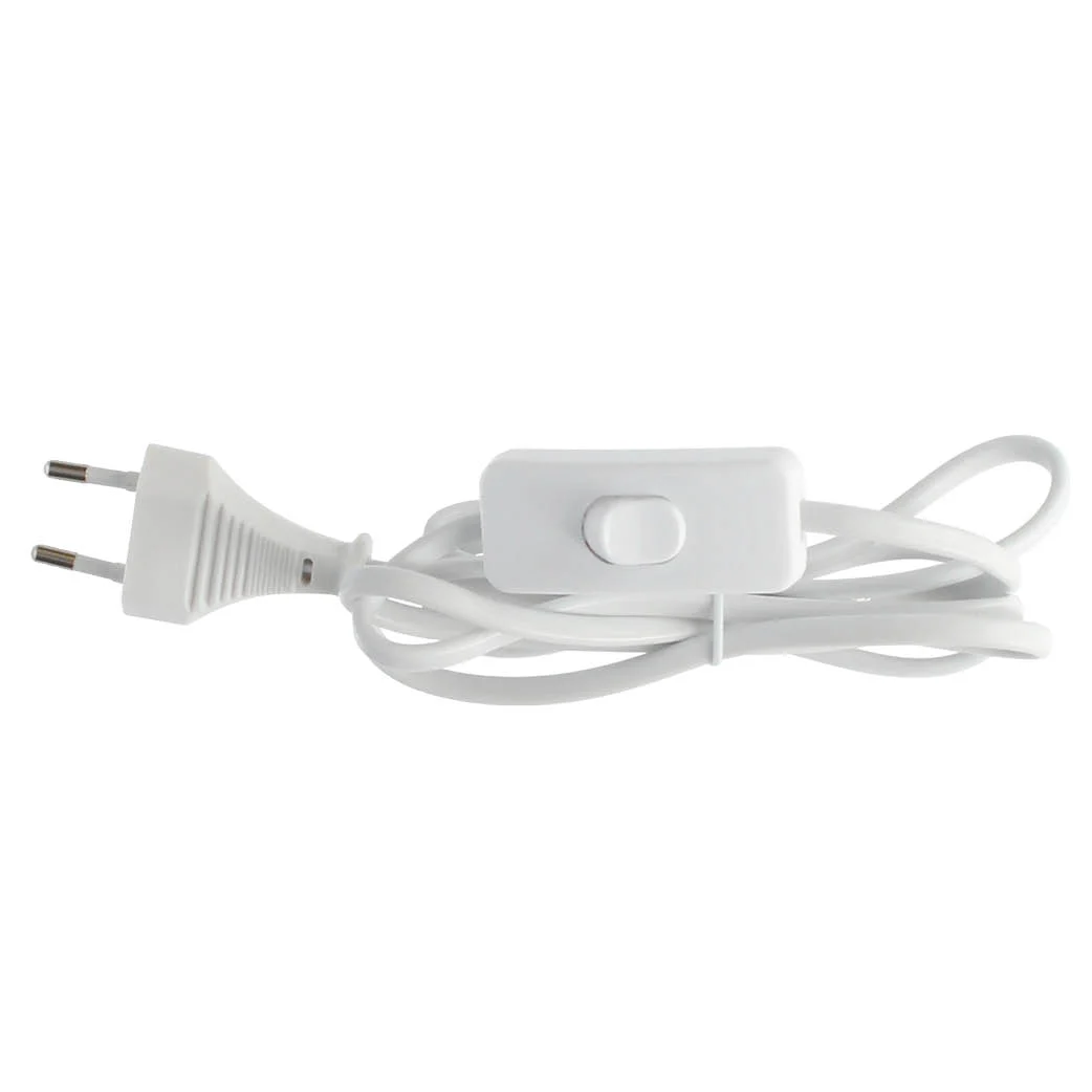 Cable Conexión Plano con Interruptor Blanco