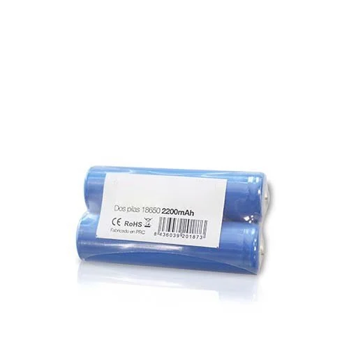 Pilas Recargables 18650 3.7V 2200mAh (2 unidades)