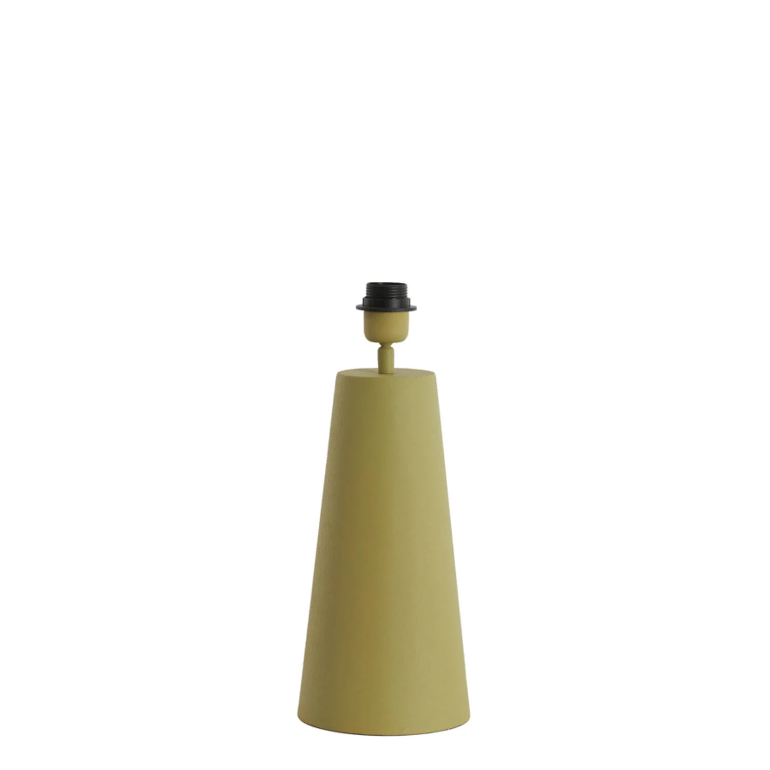 Base de lámpara verde oliva en forma de cono Light & Living Yelos