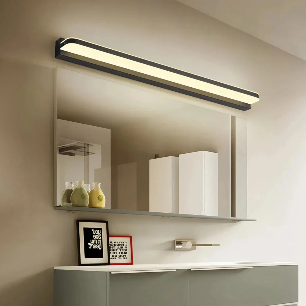 Aplique para espejo de baño rectangular LED moderno