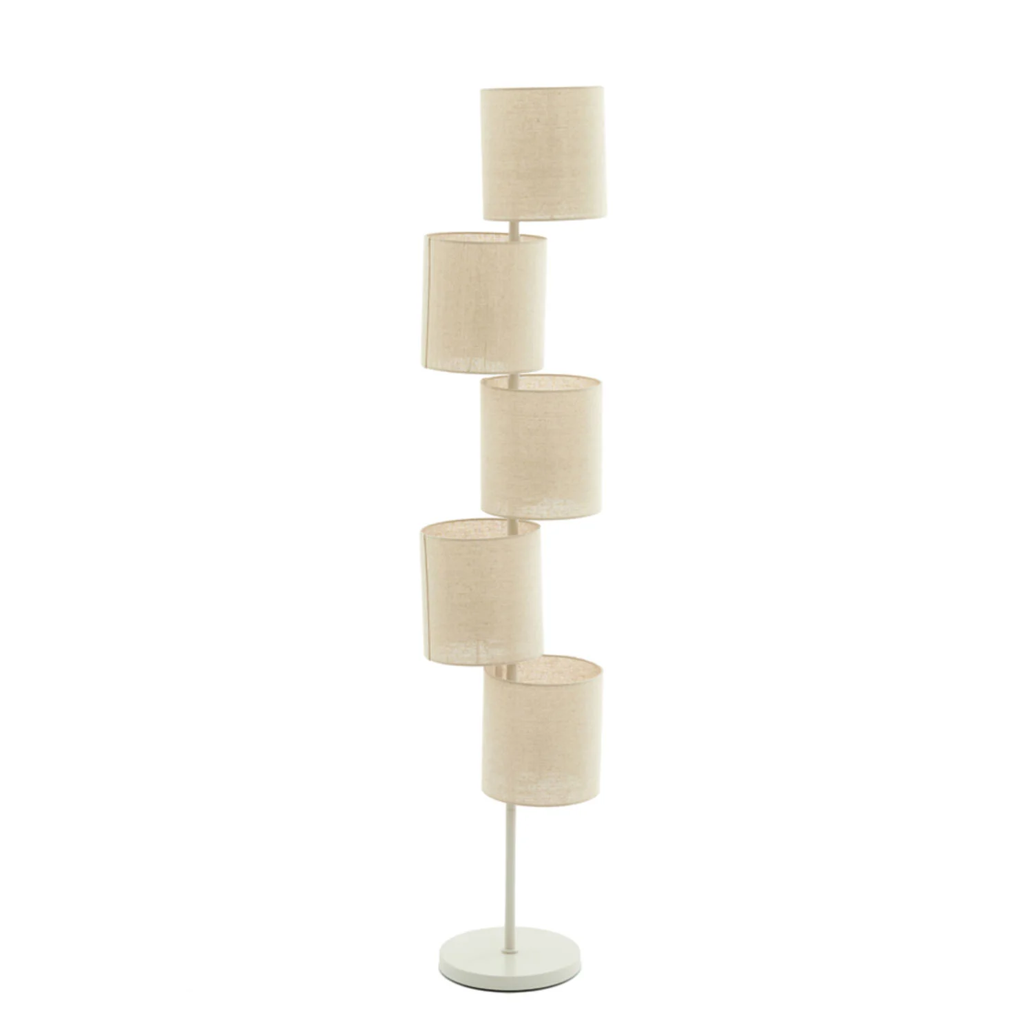 Lámpara de pie beige con pantallas decorativas Light & Living Benigno