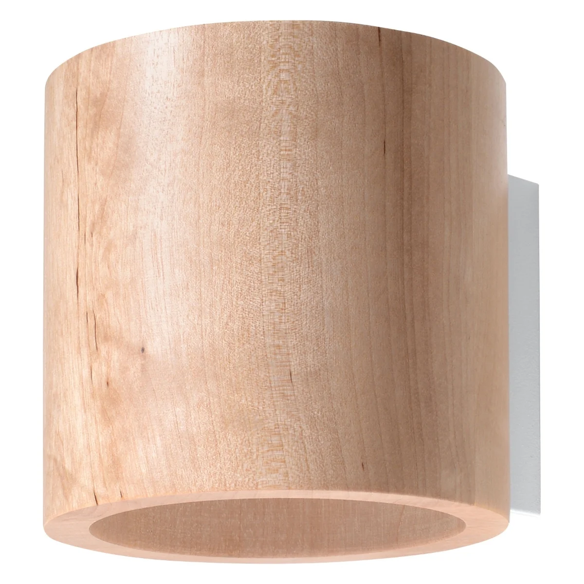 Lámpara de pared de madera natural Orbis