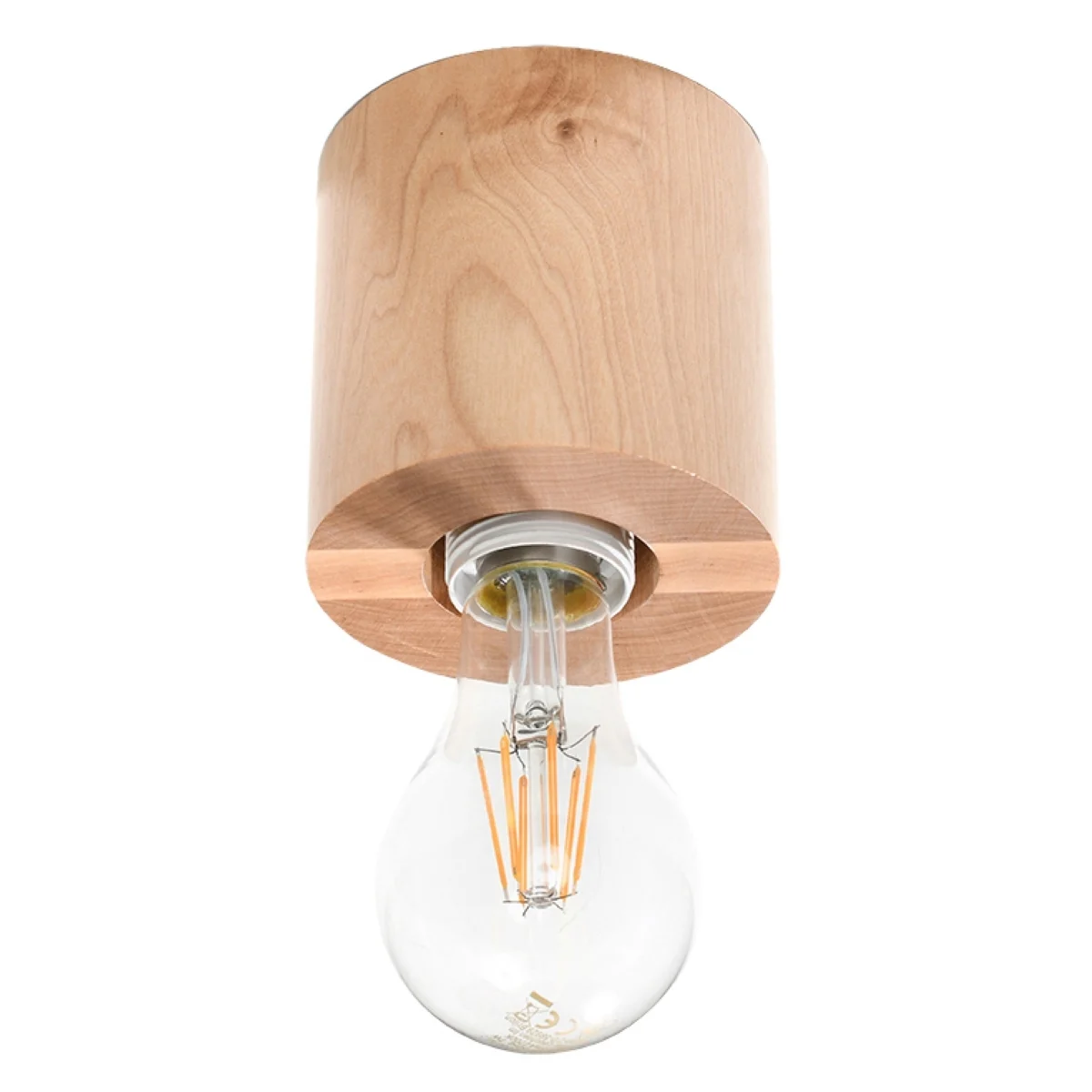 Lámpara de techo Salgado de madera natural