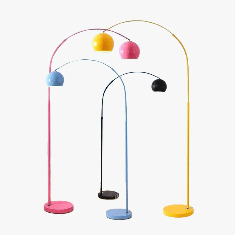 Mira Moderno Geométrico Metal LED Lámpara de Pie Amarillo/Negro/Azul