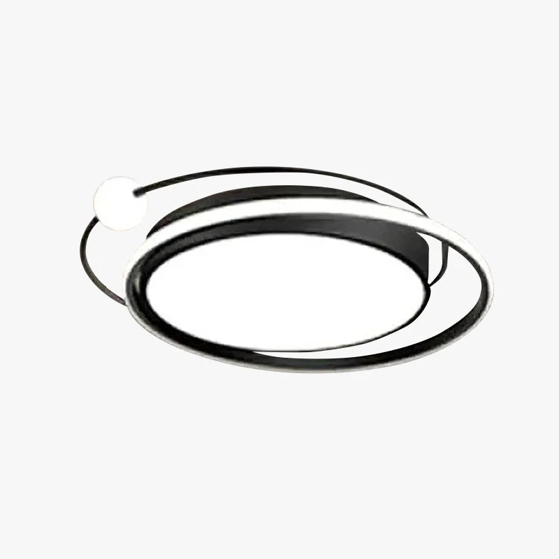Arisha Moderna Nórdica Redonda Metal LED Lámpara de Techo Negra/Dorada