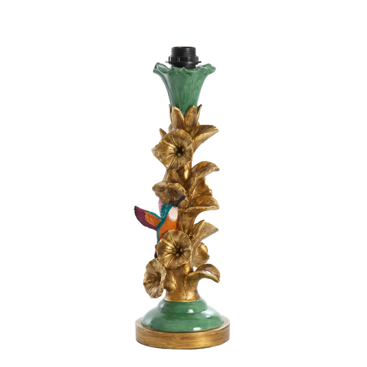 Base de lámpara dorada y floreada Light & Living Berisso