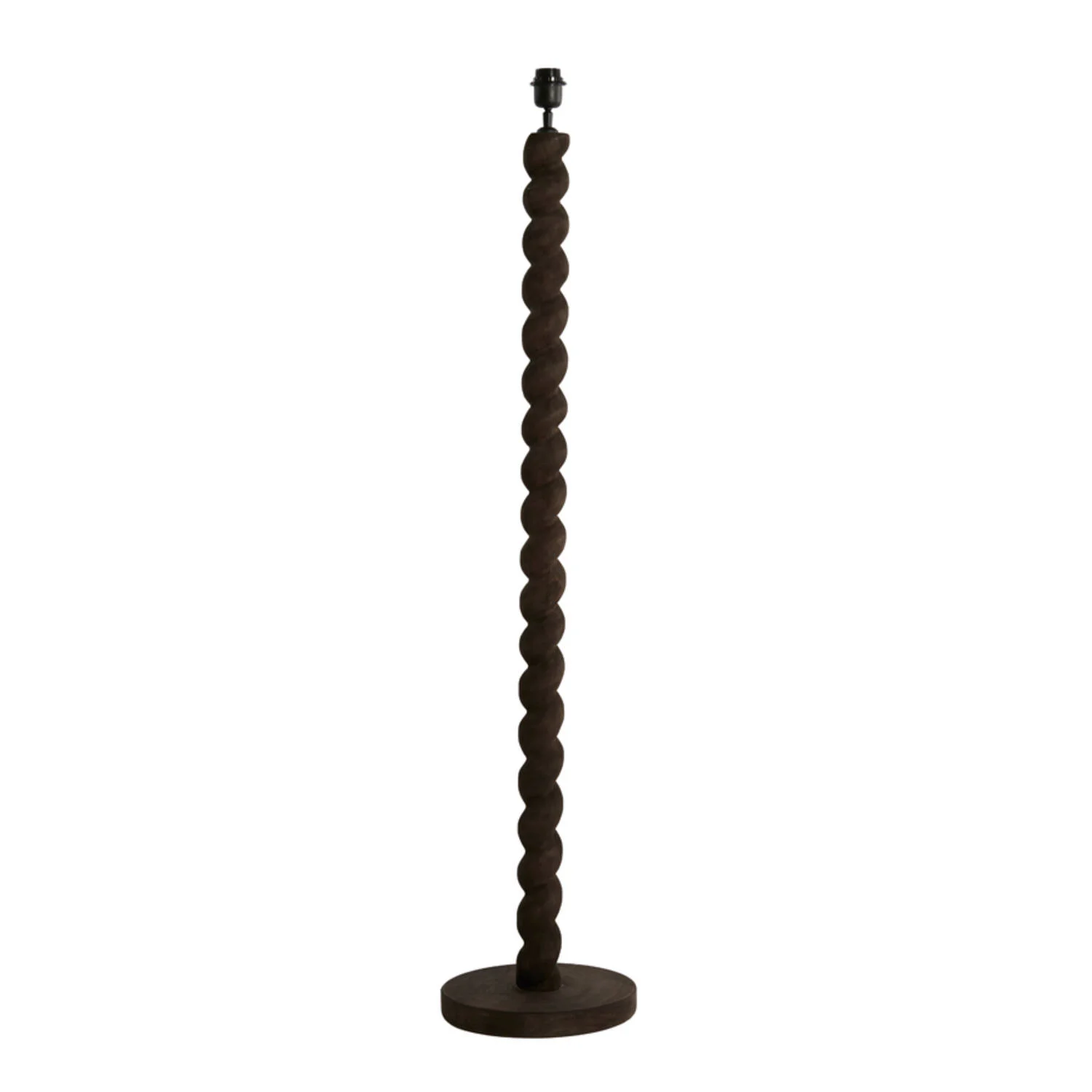 Base de lámpara de madera oscura Light & Living Nanno