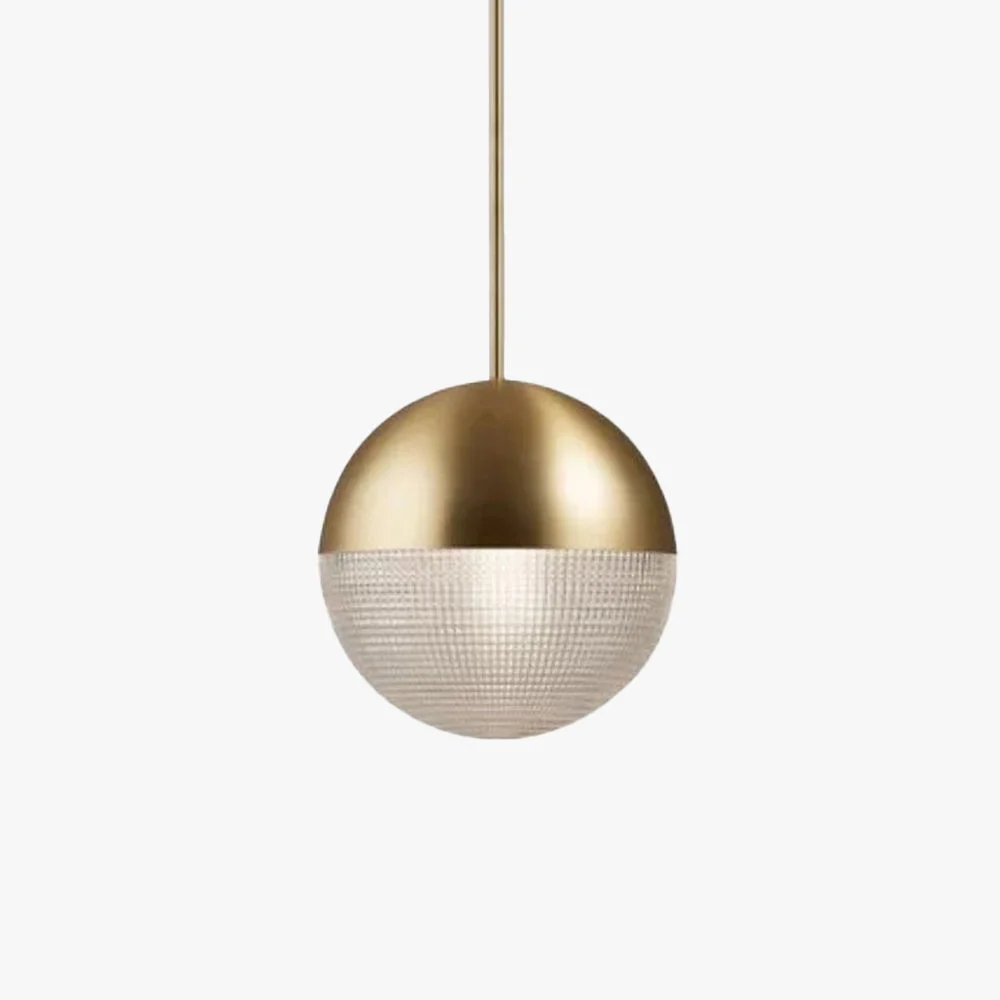 Valentina Moderna Minimalista Esfera Lámpara Colgante Negra/Ora Metal/Vidrio
