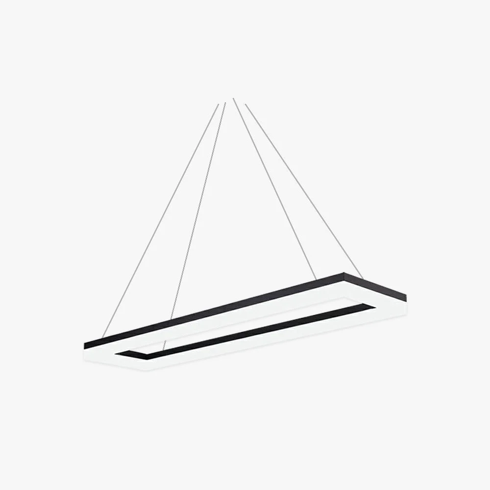 Arisha Moderna Minimalista Rectangular Lámpara Colgante Negra