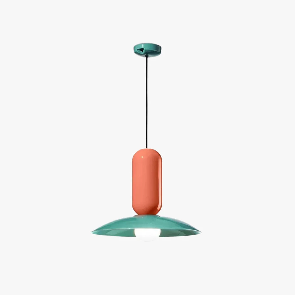 Valentina Moderna Geométrica Metal Lámpara Colgante Naranja/Verde/Blanca