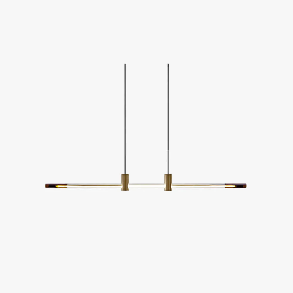 Arisha Moderna Minimalista Metal/Acrílico Lineal Lámpara Colgante Dorada