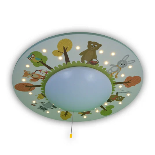 Plafón Animales divertidos, 1 luz, 20 LEDs