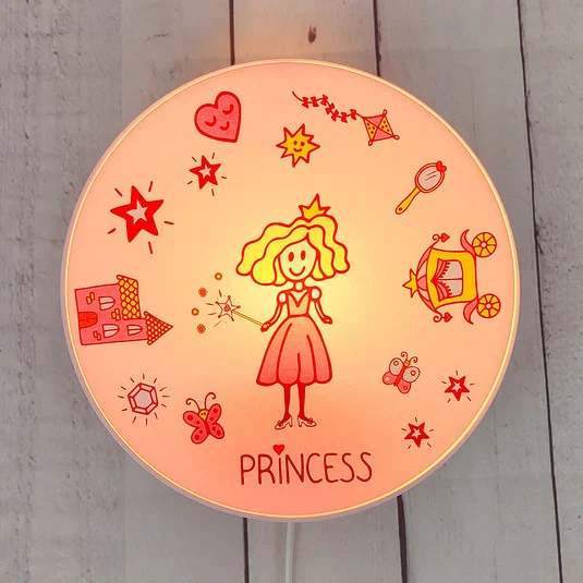 Aplique Princesa con interruptor y enchufe