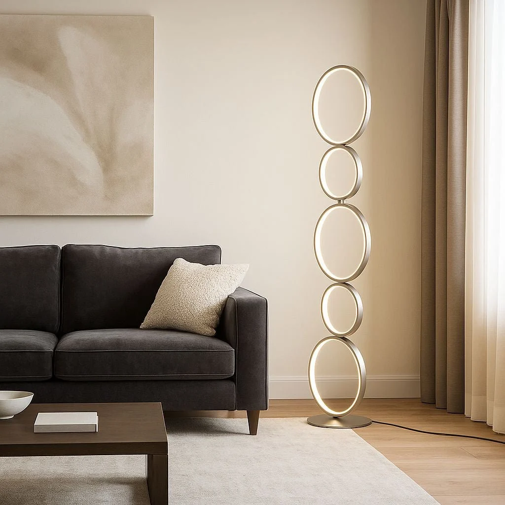 Lámpara de pie LED de aluminio "NATALIE" - 30W - Luz cálida