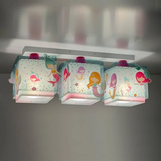 Dalber Mermaids plafón, sirenas, 3 luz