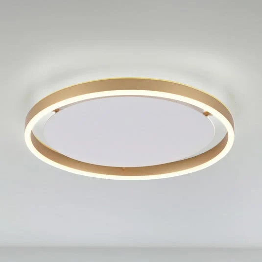 Plafón LED Ritus, Ø 39,3cm latón mate