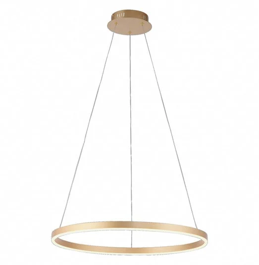 Ritus lámpara colgante LED, Ø 58,5cm, latón mate