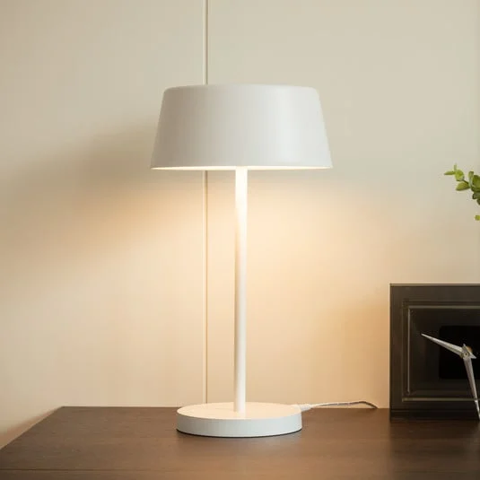 Lindby Milica lámpara de mesa LED, blanca, atenuable