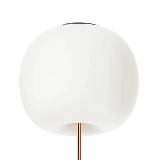 lámpara de techo Kushi XL de kdln, color cobre/blanco, Ø 43 cm, cristal