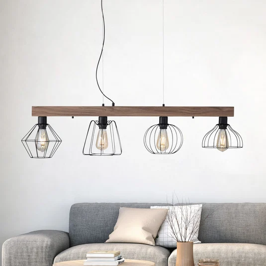 Lámpara colgante Kaska, 4 luces