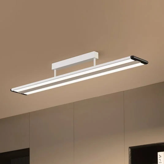 Prios Yuela lámpara LED de techo, DALI, 120 cm, plata