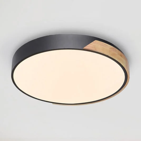 Paul Neuhaus Q-BILA plafón LED, negro/roble