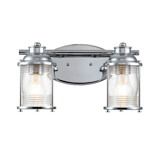 Aplique para baño Ashland Bay, 2 luces, cromo