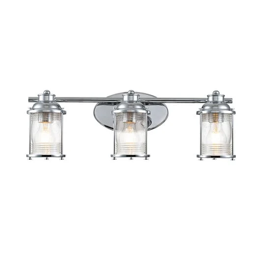Aplique para baño Ashland Bay, 3 luces, cromo