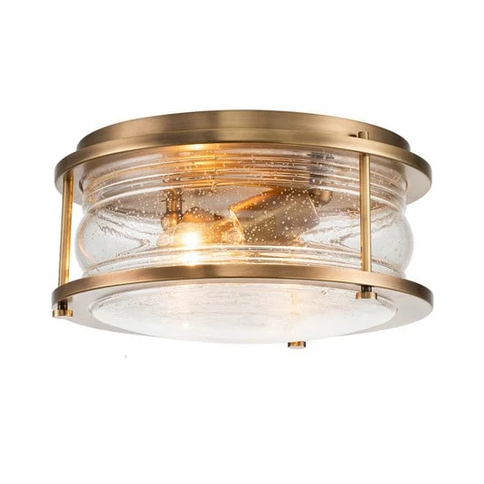 Lámpara de techo para baño Ashland Bay, Ø 30,5 cm, latón, IP44