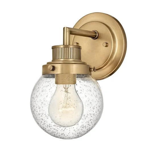 Aplique para baño Poppy, 1 luz, latón