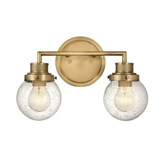 Aplique para baño Poppy, 2 luces, latón