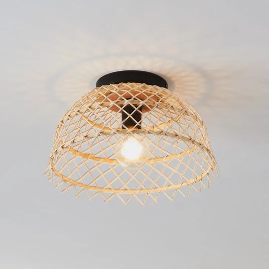 Plafón Ausnby con malla de madera, natural