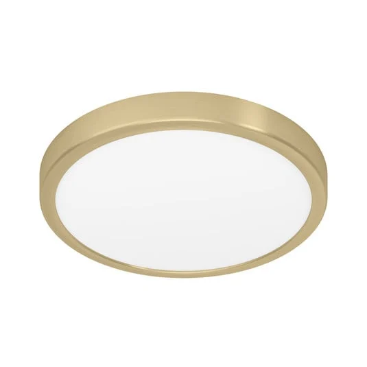 Panel LED de superficie Fueva 5 IP20 830 latón Ø28,5cm