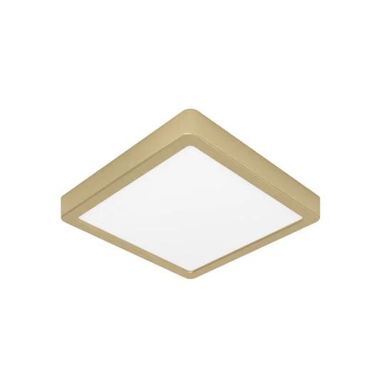 Panel LED de superficie Fueva 5 IP20 830 latón 21x21cm