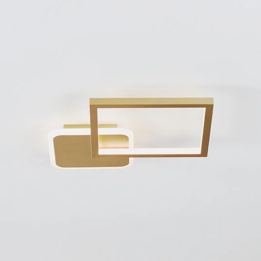 Lámpara LED de techo Gafares, oro, aluminio, 33 cm control remoto CCT