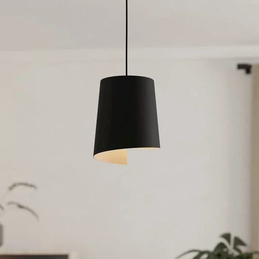 Lámpara colgante Bolivia color negro/arena, 1 luz