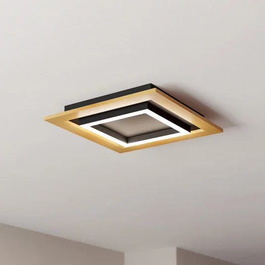Lámpara de techo LED Tirrenara, control remoto, 37x37cm