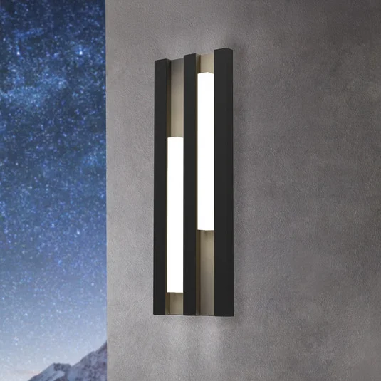 Aplique de exterior LED Fandina, negro