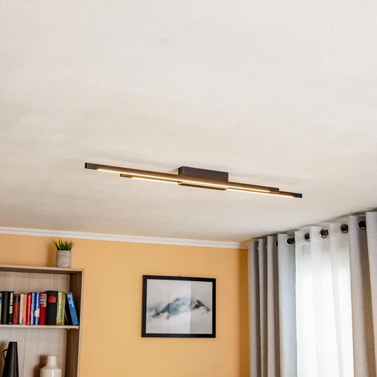Quitani Talon lámpara LED de techo 2 luces negro anodizado