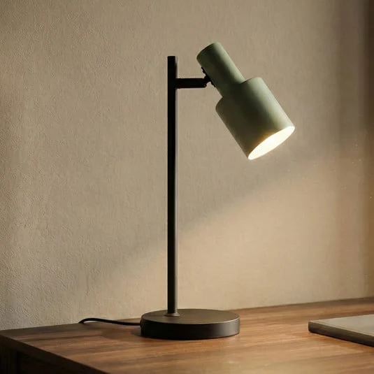 Lindby lámpara de mesa Ovelia, verde/negro, metal, E27