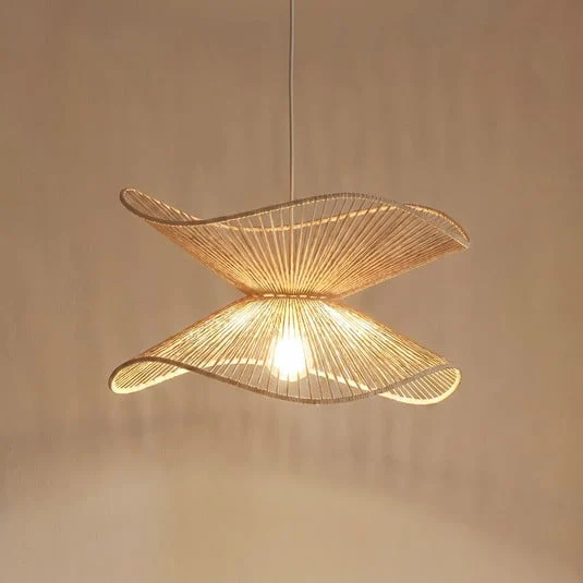 Lámpara colgante Lindby Valdorin, beige, papel, Ø 40 cm, E27