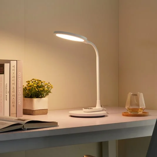 Lindby Lámpara de mesa LED Valtaria, blanca, CCT, atenuable