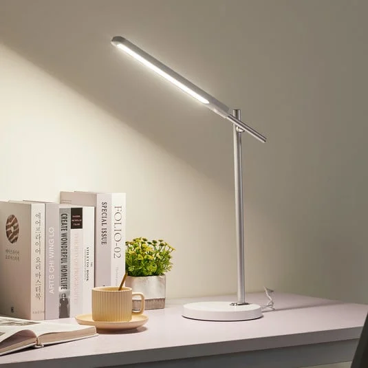 Lindby Valtorin Lámpara de mesa LED, blanca