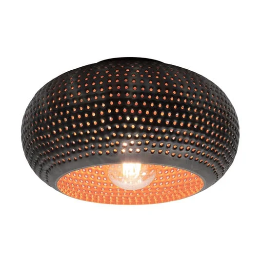 Plafón Punchray de metal, 1 luz