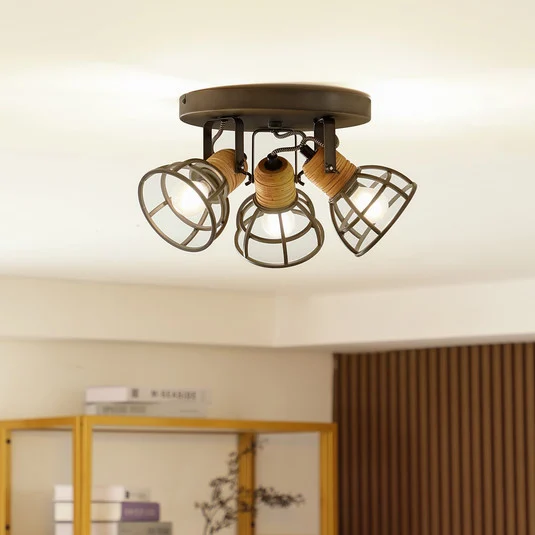 Lindby Arinthea Downlight, 3 luces, antracita, acero E14