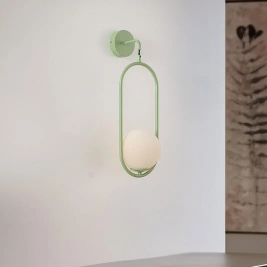 Aplique de pared Samba, 1 luz, verde/blanco