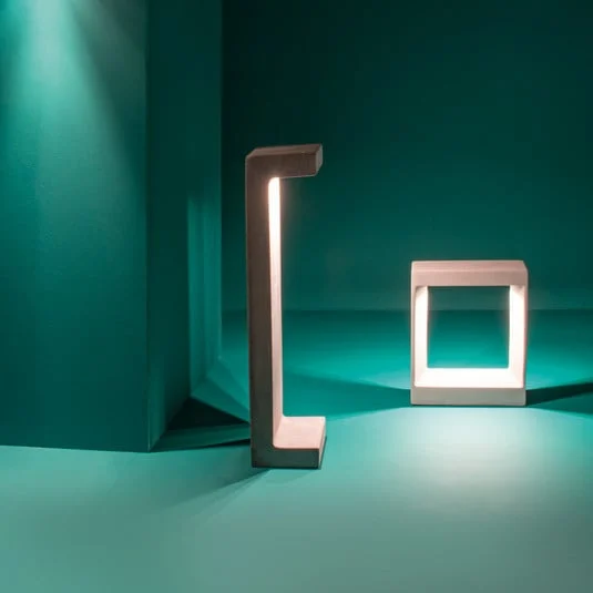 Bolardo luminoso LED E192 de hormigón, 70 cm